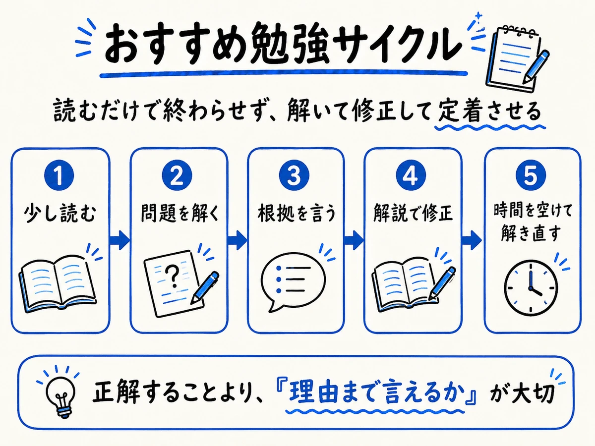 読むだけで終わらせない勉強サイクル
