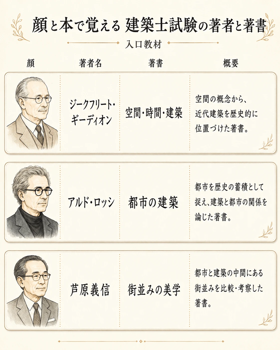 ギーディオン、ロッシ、芦原義信