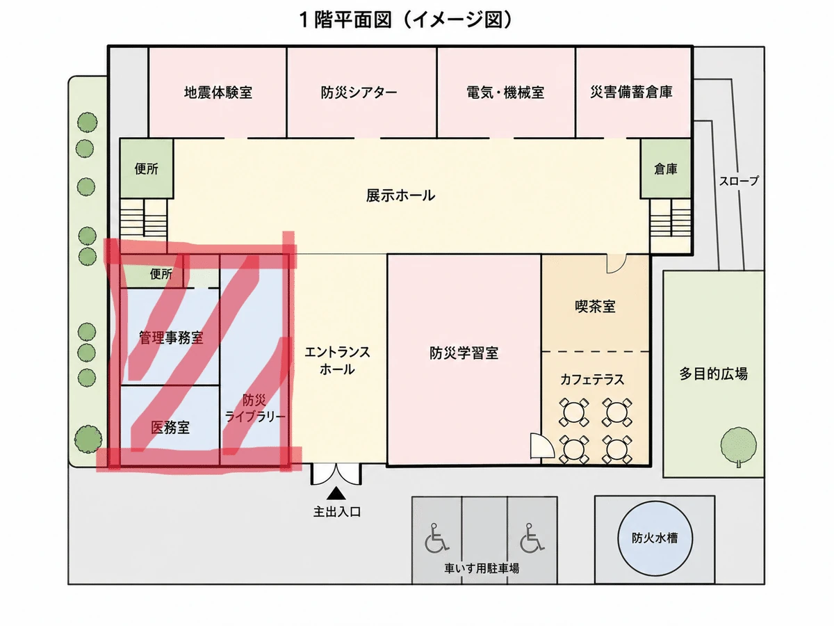 平成17年課題の1階平面イメージ