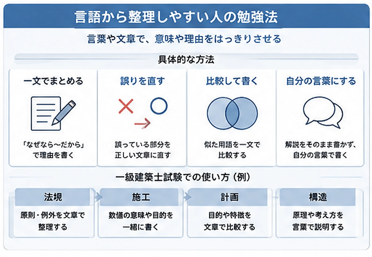 言語から整理しやすい人の勉強法