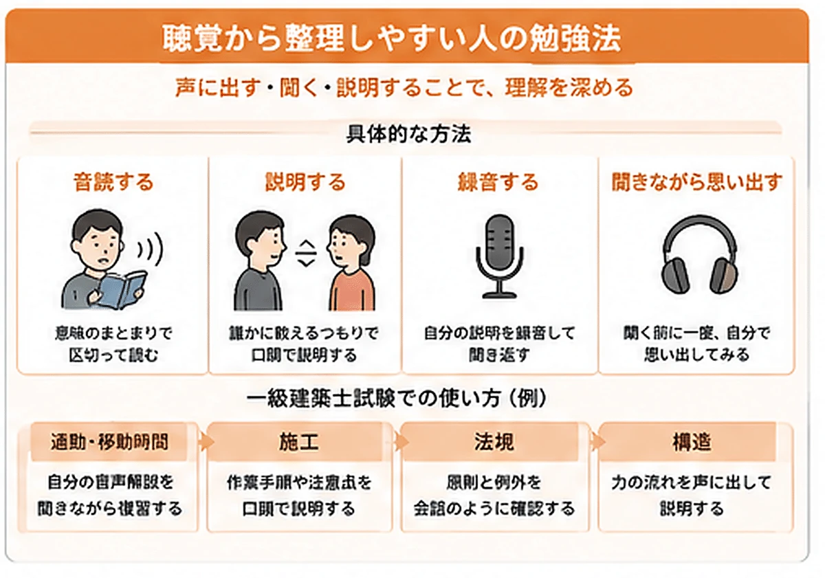 聴覚から整理しやすい人の勉強法