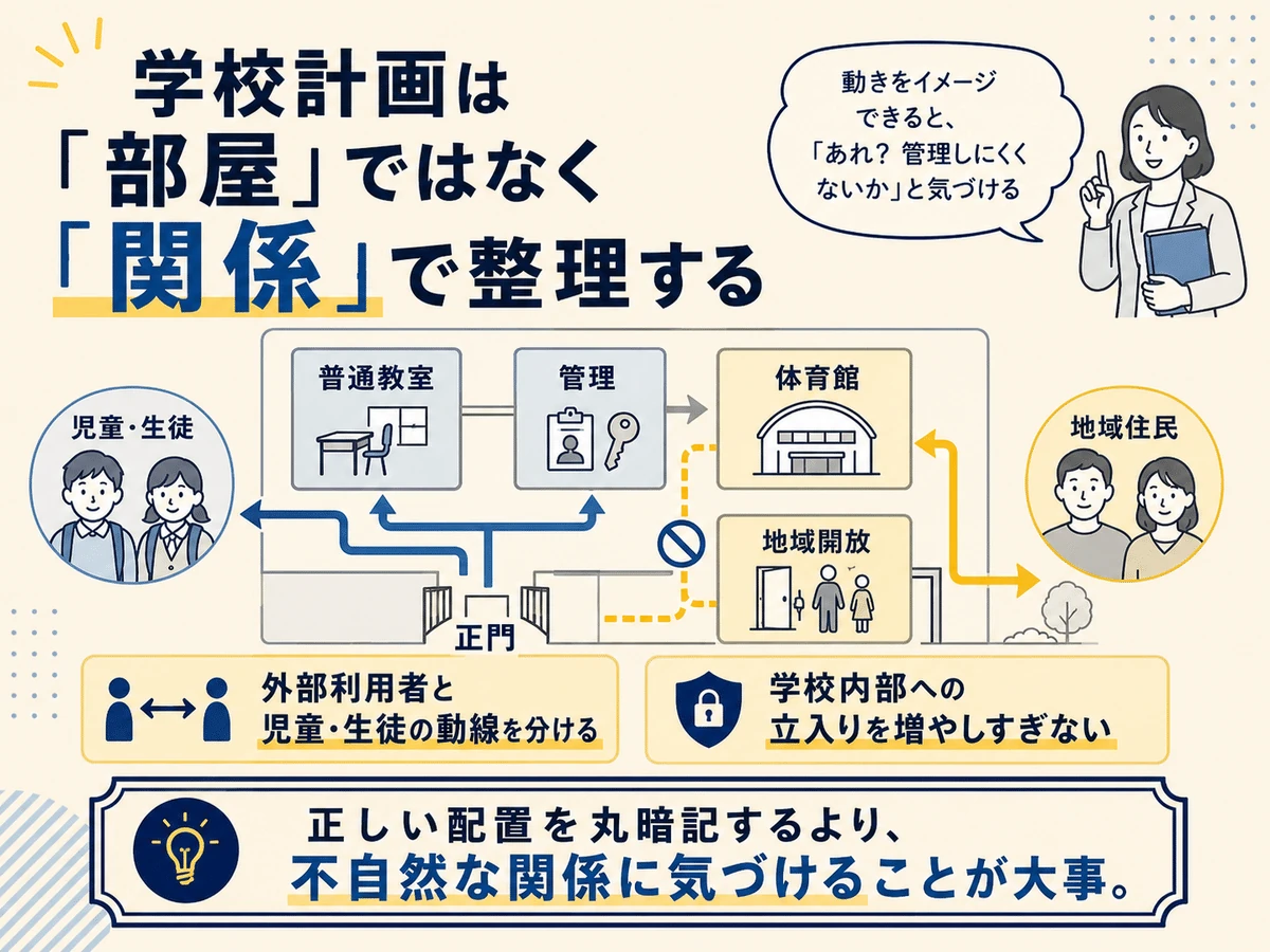 学校計画は部屋ではなく関係で整理する